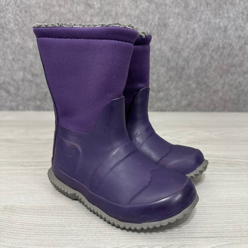 Hunter Kids Original Insulated Slipper Boots Purple‎ UK 8 Kids US 9 Rain Boots